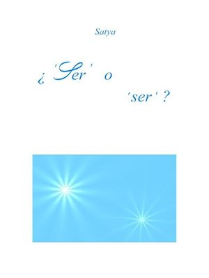 cover image of ¿'Ser' o 'ser'?